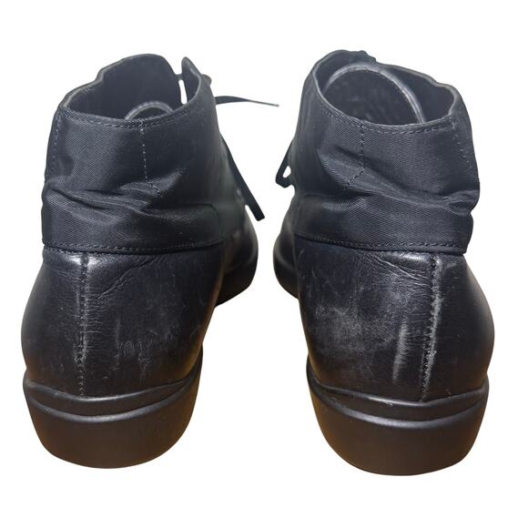 Prada Milano Black Leather Ankle Boots Made in Italy Size 38 - Picture 2 of 8